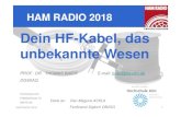 Dein HF-Kabel, das unbekannte Wesen · HAM RADIO 2018 HAM RADIO 2018 1 Dein HF-Kabel, das unbekannte Wesen PROF. DR. THOMAS BAIER E-mail: baier@hs-ulm.de DG8SAQ Hochschule Ulm Prittwitzstrasse