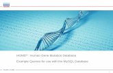 HGMD : Human Gene Mutation Database Example Queries for ... · Sample to Insight Common SQL Queries in the HGMD® Professional MySQL database The tables allgenes and allmut contain