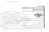 Test Administration Manual - Eugene School District · Essential Skills Assessment Administration This Test Administration Manual contains the administration requirements and procedures