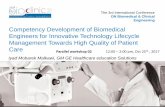 Competency Development of Biomedical Engineers for ... · Competency Development of Biomedical Engineers for Innovative Technology Lifecycle Management Towards High Quality of Patient