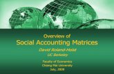 Overview of Social Accounting Matrices - are.berkeley.eduare.berkeley.edu/~dwrh/CERES_Web/Lectures/Lecture 1.2.pdf5 July 2009 Chiang Mai University Faculty of Economics Roland-Holst
