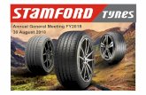 Annual General Meeting FY2018 30 August 2018stamfordtyres.listedcompany.com/newsroom/20180830_175221_S29_PWF2L9… · –Launched proprietary made-in-Japan Firenza high performance