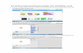 Scratch programming Example (2): birthday cardyumei/csc704/Scratch programming Example II.pdf · Scratch programming Example (2): birthday card 1. From the example (1), click back