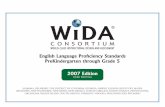 English Language Proﬁ ciency Standards PreKindergarten ... · Introduction i About the WIDA English Language Proﬁ ciency Standards WIDA’s English Language Proﬁ ciency Standards