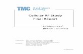 Cellular RF Study Final Report - planning.ubc.ca · Cellular RF Study Final Report University of British Columbia Final Report – Issue 1 Page 2 of 41 10 August 2012 IT and Telecom