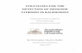 Strategies for the detection of designer steroids in ... · i STRATEGIES FOR THE DETECTION OF DESIGNER STEROIDS IN RACEHORSES A thesis submitted for the degree of Doctor of Philosophy