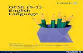 GCSE (9-1) English Language - The Wellington Academy · GCSE (9-1) English Language Specification Pearson Edexcel Level 1/Level 2 GCSE (9-1) in English Language (1EN0) First teaching