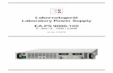 Labornetzgerät Laboratory Power Supply EA-PS 9080-100 · 2. Allgemeines .1 Verwendung Die Geräteserie PS 9000 erfüllt alle Ansprüche vom normalen bis zum höchsten Labor- und