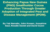 Enhancing Papua New Guinea (PNG) Smallholder Cocoa ... Namaliu.pdf · Theobromae cacao; Chocolate Holdings.. Plantings.. Bearing.. Harvesting.. Processing.. PNG production. Pest &