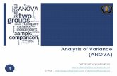 Analysis of Variance (ANOVA) - debrina.lecture.ub.ac.iddebrina.lecture.ub.ac.id/files/2017/09/6-7-Anova.pdf · ANOVA 1 Arah (One-way ANOVA) Ukuran sampel sama banyak Ukuran sampel