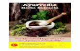 Ayurvedic - glenncorp.comglenncorp.com/wp-content/uploads/2017/06/Ayurvedic-Herbs-Extracts.pdf · AYURVEDIC NAMES LATIN BOTANICAL NAME Asvagandha Withania somnifera Linn. Vijaya Sara