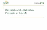 Research and Intellectual Property at NDSU · Intellectual Property Basics ... Sponsor must pay competitive rate determined at the time of license or when resulting technology is