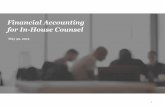 Financial Accounting for In-House Counsel - acc.com PwC... · The recording of financial transactions plus retrieving, storing, sorting, summarizing, and presenting the information
