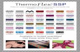 SSP · Available in 13” x 19” sheets only Plotter-cut, screen printed patterns that cut and press like heat transfer vinyl ThermoFlex SSP Black SSP-CHE-BLK