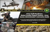 Army Audit Readiness: Global Combat Support System - Army ...S(4qoteoye4iwdu1tfummld0kb))/docs/GCSS-Army...unit SOP Files must be maintained for 24 months Run and Provide Structure/Position