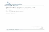 Afghanistan: Politics, Elections, and Government Performance/67531/metadc462696/m1/1/high_res... · Afghanistan: Politics, Elections, and Government Performance Congressional Research