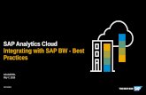 SAP Analytics Cloud Integrating with SAP BW - blog.asug.com AC Slide Decks Tuesday/ASUG82501... · SAP BW/4HANA and SAP BW 7.5 support is recommended over SAP BW 7.4 support. Best