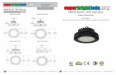 Part Number: HBUD-50K100W, HBUD-50K150W HBUD Series LED ... · 1. Insert Eye Bolt and Washer into threaded hole on back of fixture and tighten. Hang fixture Insert Eye Bolt and Washer