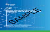 M07: Methods for Dilution Antimicrobial Susceptibility ... · M07, 11th ed. January 2018 Replaces M07-A10 Methods for Dilution Antimicrobial Susceptibility Tests for Bacteria That
