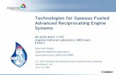 Technologies for Gaseous Fueled Advanced Reciprocating ... · Technologies for Gaseous Fueled Advanced Reciprocating Engine Systems (ARES) Subject Presentation on Technologies for