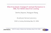 Electron beam transport and performance in ERL for RHIC ... · Electron beam transport and performance in ERL for RHIC electron cooling Dmitry Kayran, Xiangyun Chang Brookhaven National