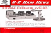 GE Ham News - americanradiohistory.com · The clipping level is ad- justed by varying the positive bias on the clipping diodes, DI and D3. This bias is obtained from a 1000 - ohm