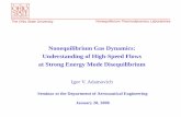 Nonequilibrium Gas Dynamics: Understanding of High-Speed ... · The Ohio State University Nonequilibrium Thermodynamics Laboratories Nonequilibrium Gas Dynamics: Understanding of