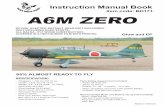 Item code: BH171. A6M ZERO - Default Store Vie · Instruction Manual Book A6M ZERO Item code: BH171. Made in Vietnam. OPTION ELECTRIC RETRACT GEAR (NOT INCLUDING). ONLY INCLUDING