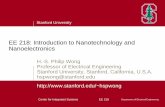 EE 218: Introduction to Nanotechnology and Nanoelectronicshspwong/EE 218 - Section 0 - Introduction.pdf · International Technology Roadmap for Semiconductors The International Technology