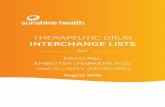 THERAPEUTIC DRUG INTERCHANGE LISTS · therapeutic drug interchange lists. for. medicaid, ambetter (marketplace) and. allwell (medicare) august 2019