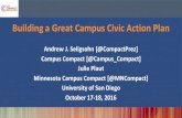 Building a Great Campus Civic Action Plan · Building a Great Campus Civic Action Plan Andrew J. Seligsohn [@CompactPrez] Campus Compact [@Campus_Compact] Julie Plaut Minnesota Campus