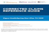 CorreCted Claims referenCe Guide - Cigna · CorreCted Claims referenCe Guide Cigna-Healthspring star+Plus tX mmP All Cigna products and services are provided exclusively by or through