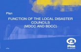FUNCTION OF THE LOCAL DISASTER COUNCILS (MDCC AND … fileDuties and responsibilities of the officers and members of the Municipal Disaster Coordinating Councils. MDCC Chairman (Municipal