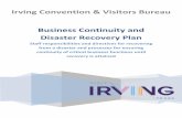 Business Continuity and Disaster Recovery Plan · In the event of a disaster that makes the ICVB office and servers unavailable, this plan is stored online to be accessible from anywhere