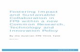 Fostering Impact and Sustainable Collaboration in FP9 ... · to addressing the global challenges. A bold orientation towards the new global developments and new framework conditions