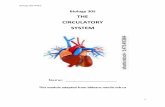 THE CIRCULATORY SYSTEM - WordPress.com · The Circulatory System and Homeostasis The human circulatory system (also known as the cardiovascular system) consists of the heart, which