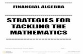 FINANCIAL ALGEBRA --------------------- · Tackling the Mathematics in Financial Algebra Page 5 Literal Expressions and Equations Students will encounter this skill consistently throughout