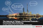 The Internet of Things: Connected Products Connected ... · The Internet of Things Bosch Key Figures 2014 Bosch Group 48,9 billion EUR in sales 290 000 associates 225 manufacturing