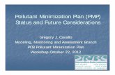 Pollutant Minimization Plan (PMP) Status and Future ... · Pollutant Minimization Plan (PMP) Status and Future Considerations Gregory J. Cavallo Modeling, Monitoring and Assessment