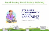 Food Pantry Food Safety Training - ACFB Food Pantry Food Safety PowerPoint.pdf · Food Pantry Food Safety Training . Foodborne Illnesses in the U.S. The Centers for Disease Control