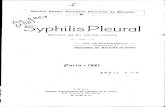 Syphilis Pleural - repositorio-aberto.up.pt · A analysqualitative a do derrame pleural mostrou tratar-se d'umliquid o citrino, depositando pelo repouso, com coágulos de fibrina