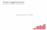 Corporate Proﬁle - incognitus.comincognitus.com/pdf/Incognitus_Corporate_Profile.pdf · Creation & Project Management Tender Design Process and Management Recruitment, Training