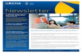 10 ECHA Newsletter goes interactive! 16newsletter.echa.europa.eu/documents/6362380/21817921/newsletter_2015... · version of the ECHA Newsletter. From now on, you can give direct