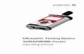 Ultrasonic Testing Device SONAPHONE Pocket - sonotec.eu · This manual forms part of the SONAPHONE . Pocket. and should therefore be stored in the immediate vicinity of any operator