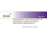 Classification: the cornerstone for Compliance- and Cost ... · Classification: the cornerstone for Compliance-and Cost-driven Information Management . Without a clear understanding