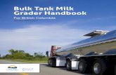 Bulk Tank Milk Grader Handbook - British Columbia · Bulk Tank Milk Grader Handbook 5 Required Pick-Up Procedures Bulk Tank Truck Who is responsible? A bright, clean tank truck, both