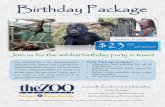 Birthday Package · The Louisville Zoo is the ultimate birthday party venue for children. This complete pack-age includes all the elements that you’ll need to host a wild party!