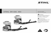 STIHL SR 430 Owners Instruction Manual - STIHL USA Mobile · power tool parts see the chapter on "Main Parts." WARNING Never modify this power tool in any way. Only attachments supplied