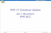 RIPE 57 Database Update Jos I. Boumans RIPE NCC · Jos Boumans RIPE NCC  RIPE 57 Database Update Jos I. Boumans RIPE NCC 1