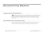 Accounting Basics - Weeblylwilliamsbusinesseducationclass.weebly.com/uploads/7/5/9/8/7598293/... · Accounting Basics Important Disclaimer Important Note: The text in this chapter